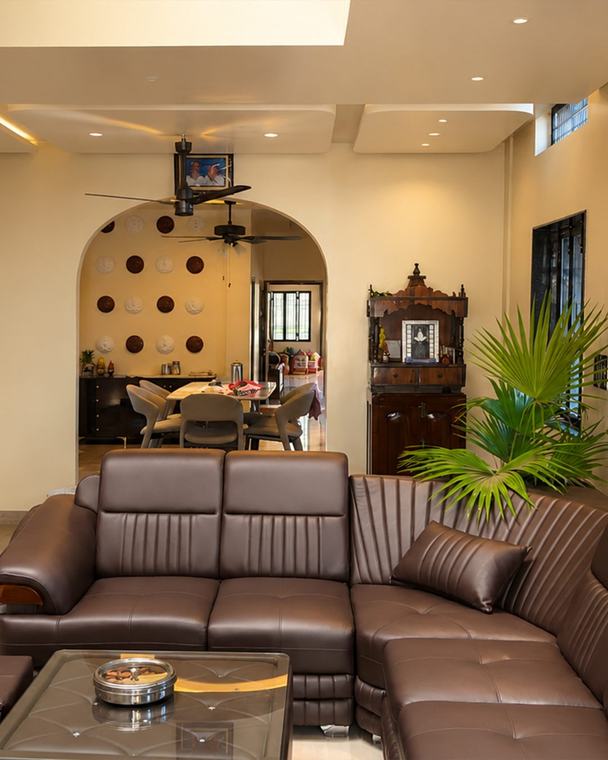The finished living room at Shubhasheesh
